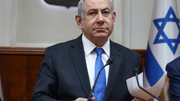In this file photo taken on February 16, 2020 Israeli Prime Minister Benjamin Netanyahu chairs his weekly cabinet meeting in Jerusalem on February 16, 2020. AFP