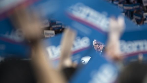 Democratic presidential hopeful Vermont Senator Bernie Sanders speaks during a rally at Houston University in Houston, Texas on February 23, 2020. Mark Felix / AFP