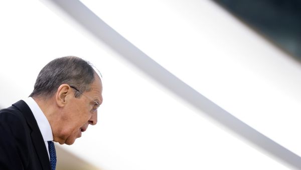 Russian Foreign Minister Serguei Lavrov delivers a speech at the UN Human Rights Council's main annual session on February 25, 2020 in Geneva. Fabrice COFFRINI / AFP