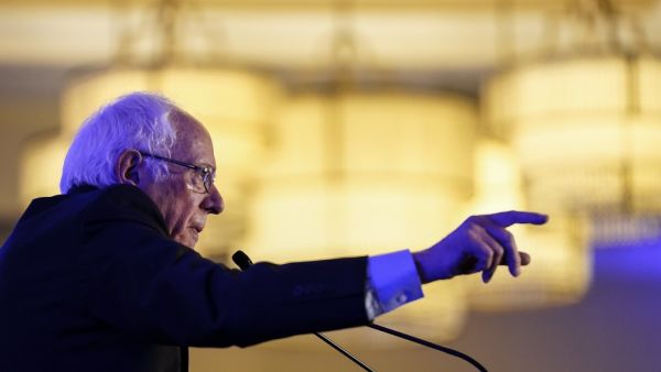 Democratic presidential candidate Sen. Bernie Sanders (I-VT) speaks at the South Carolina Democratic Party "First in the South" dinner on February 24, 2020 in Charleston, South Carolina. AFP