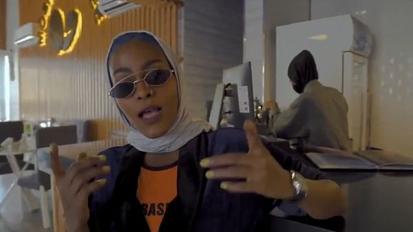 The 'insulting' music video - which was uploaded to YouTube by rapper Asayel Slay (pictured) - calls the women from the holy city 'powerful and beautiful' and goes on to describe them as 'sugar candy'. (Video Screenshot)