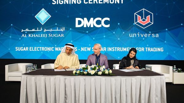 مركز دبي للسلع المتعددة يوقع اتفاقية استراتيجية مع الخليج للسكر ويونيفرسا لتعزيز تجارة السكر في دبي