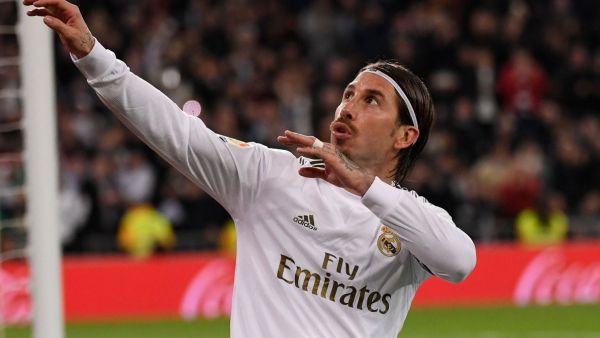 راموس يحتفل بهدفه