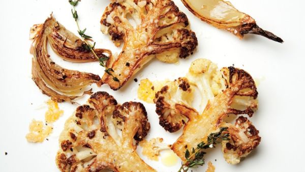 أزهار القرنبيط المقرمشة