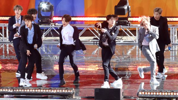 BTS performs on 'Good Morning America' in Central Park on May 15, 2019 in New York City. (Shutterstock)