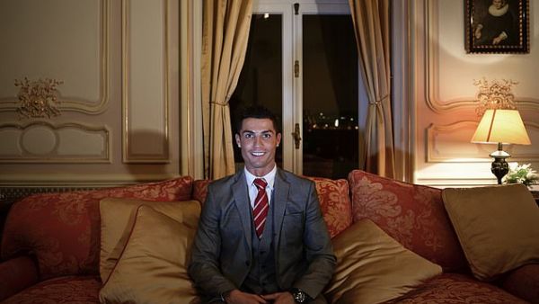 The Juventus star pictured in one of the rooms at the CR7 Pestana Hotel Palace in Lisbon. (AFP/File)