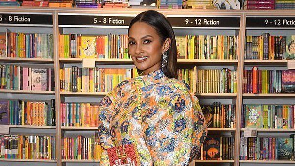Alesha Dixon in futuristic glamor for the launch of her new book Star Switch (Twitter)