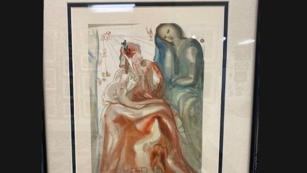 Original Salvador Dali wood engraving (Twitter)