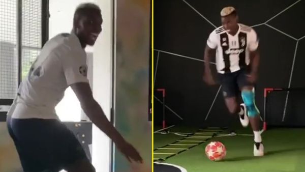 بوغبا (يمين) بقميص يوفنتوس الذي يحمل اسم زميله وصديقه ماتويدي (يسار)