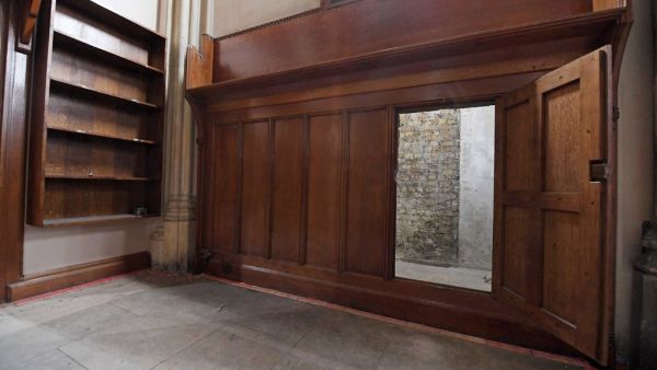 The entrance to a chamber leading to the 360-year-old passageway in the Houses of Parliament. (Jessica Taylor/UK Parliament, via Agence France-Presse/ Getty Images)
