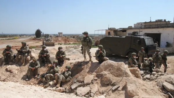 The joint patrols in a security corridor along the key M4 highway were part of Syria's latest fragile ceasefire which came into effect in March 2020, between the two warring sides, with the Russians backing regime forces and Turkey. AFP/File
