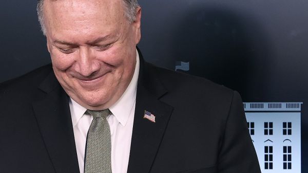 U.S. Secretary of State Mike Pompeo attends the coronavirus task force briefing in the Brady Press Briefing Room at the White House on April 08, 2020 in Washington, DC. President Trump vowed to hold back funding for the World Health Organization at the briefing, accusing the organization of having not been aggressive enough in confronting the virus, but later walked those comments back saying he had been misquoted, according to published reports. Chip Somodevilla/Getty Images/AFP CHIP SOMODEVILLA / GETTY IM