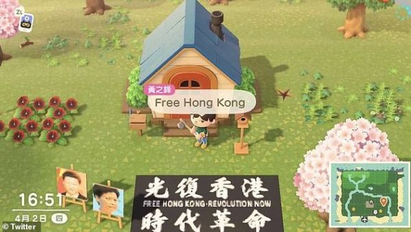 Chinese retailers have removed listings for Animal Crossing: New Horizons after a number of groups used the popular Nintendo game to stage online protests against the government. (Twitter)