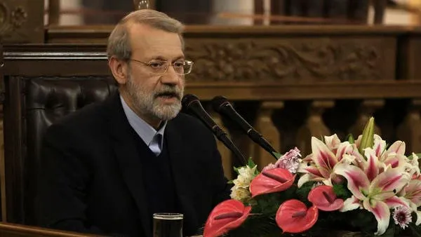 Iranian Parliament speaker Ali Larijani speaks during a press conference in the capital Tehran. (AFP)