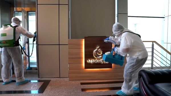 Nakheel continues to sanitise touch points and elevators every two hours across all of its buildings.