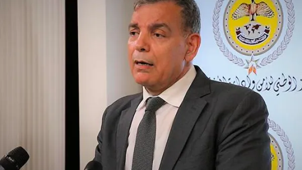 Minister of Health Saad Jaber speaks at a joint press briefing at the National Centre for Security and Crisis Management on Monday (Petra photo)