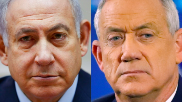 Benjamin Netanyahu (L) Benny Gantz (AFP File Photo)