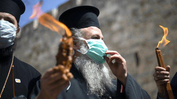 Christians Celebrate Muted 'Holy Fire' Ceremony Amid Pandemic (Twitter)