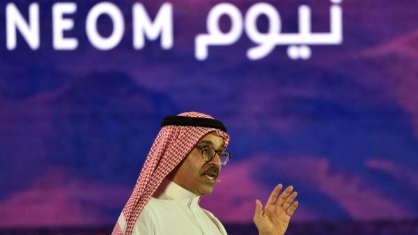 Saudi Arabia is building Neom, a $500bn futuristic business and industrial city, which extends into Egypt and Jordan.  / AFP / FAYEZ NURELDINE
