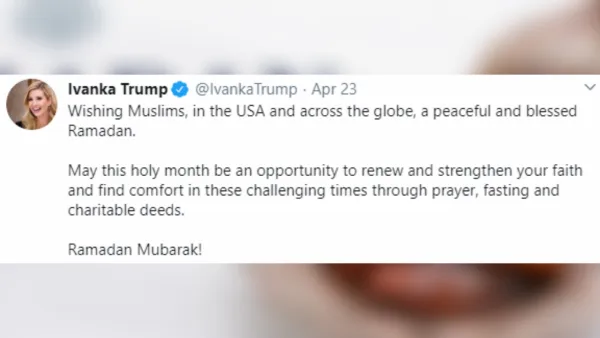 'This is a Judeo-Christian Country': Pompeo and Ivanka Trump Slammed For Ramadan Tweets