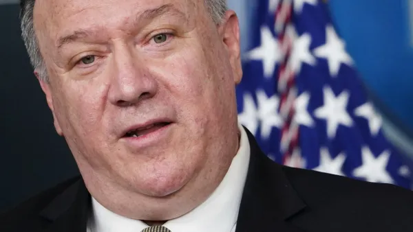 In this file photo US Secretary of State Mike Pompeo speaks during the daily briefing on the novel coronavirus, COVID-19, in the Brady Briefing Room at the White House on April 8, 2020, in Washington, DC. US Secretary of State Mike Pompeo welcomed a power-sharing deal signed Sunday by Afghan President Ashraf Ghani and his rival Abdullah Abdullah, pressing for a political settlement to end surging militant violence. "Secretary Pompeo congratulated the two leaders for reaching an agreement on inclusive govern