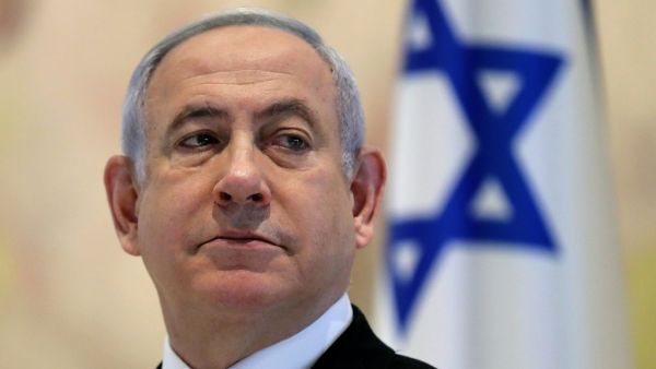 Israeli Prime Minister Benjamin Netanyahu attends a cabinet meeting of the new government at Chagall State Hall in the Knesset (Israeli parliament) in Jerusalem on May 24, 2020. ABIR SULTAN / POOL / AFP