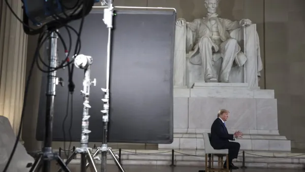 President Donald Trump speaks during a Virtual Town Hall inside of the Lincoln Memorial on May 3, 2020 in Washington, DC. Oliver Contreras-Pool/Getty Images/AFP POOL / GETTY IMAGES NORTH AMERICA / Getty Images via AFP