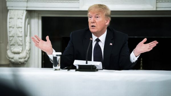 U.S. President Donald Trump speaks during a roundtable in the State Dining Room of the White House May 18, 2020 in Washington, DC. President Trump held a roundtable meeting with Restaurant Executives and Industry Leaders at the White House today. Doug Mills - Pool/Getty Images/AFP