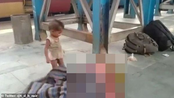 Arbina Khatoon, 35, collapsed and died at Muzaffarpur station in northern India on Wednesday after making a punishing 1,000-mile journey in an attempt to get home amid lockdown. (Twitter)