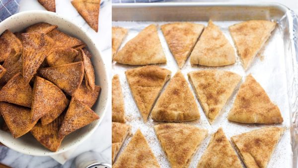 رقائق الخبز بالسكر والقرفة