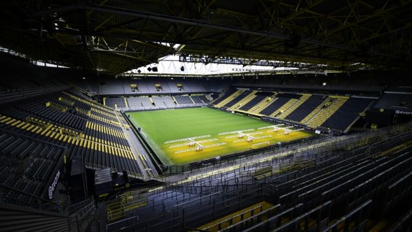 The empty stadium Signal Iduna Park of the Bundesliga club Borussia Dortmund is pictured in Dortmund, western Germany, on May 5, 2020, due to the spread of the novel coronavirus COVID-19 (Photo: AFP)