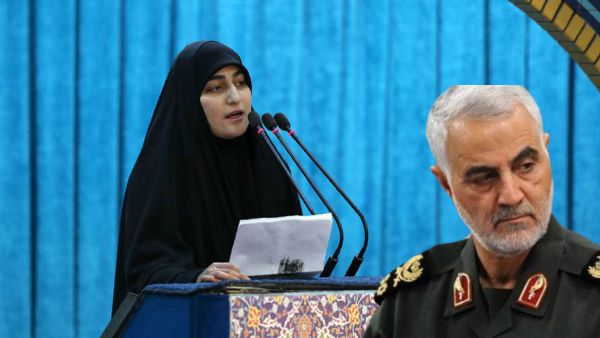 قاسم سليماني وابنته زينب