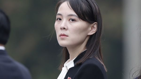 This file photo taken on March 2, 2019 shows Kim Yo Jong, sister of North Korea's leader Kim Jong Un, attending a wreath laying ceremony at the Ho Chi Minh Mausoleum during a visit to Hanoi. North Korea blew up an inter-Korean liaison office on its side of the border on June 16, 2020, after Kim Yo Jong -- the powerful sister of North Korean leader Kim Jong Un -- said at the weekend the "useless north-south joint liaison office" would soon be seen "completely collapsed". JORGE SILVA / POOL / AFP