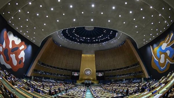 Illustrative: Member state representatives attend the 72nd Session of the United Nations General Assembly at the UN headquarters in New York on September 21, 2017. (AFP/Jewel Samad)