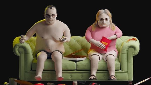 A haunting visualisation has been created to show a worst-case scenario of what binge-watching Netflix could do to a person if they became addicted to binge-watching for two decades (Onlinegambling/DailyMail)