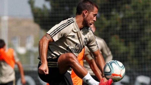 هازارد خلال التدريبات