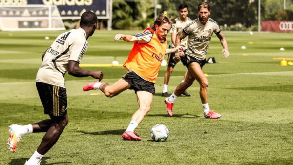 جانب من تدريبات ريال مدريد