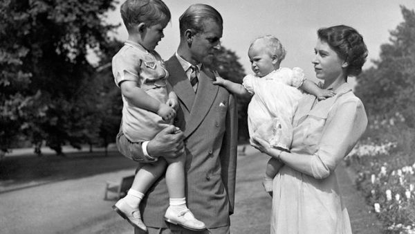 The Prince of Wales also celebrated his own father, the Duke of Edinburgh, 99, with a childhood photo taken in 1951 in the grounds of Clarence House. (Twitter)