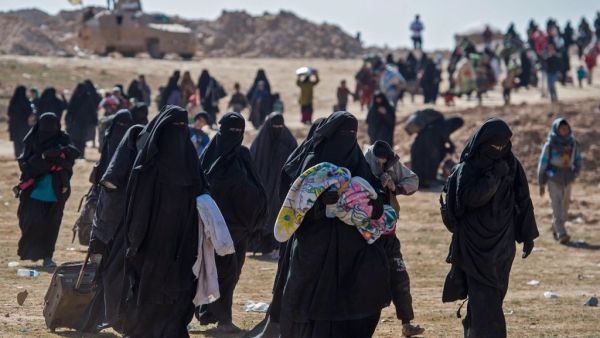  Thousands of civilians fled the Baghuz area as the SDF closed in on the last ISIS redoubt in Syria. Image: Mustafa Bali/Twitter