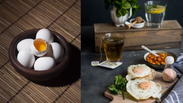 طبق البيض بالأعشاب والريحان