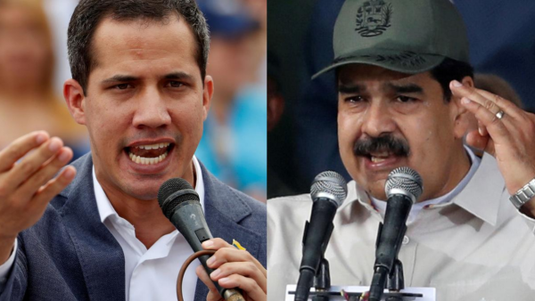  الرئيس الفنزويلي نيكولاس مادورو وزعيم المعارضة خوان غوايدو