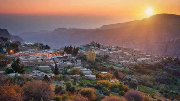 Photo of the Dana Reserve village in Jordan at the sunset time  (Shutterstock)