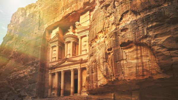 Al Khazneh - the treasury, ancient city of Petra by night, Jordan  (Shutterstock)