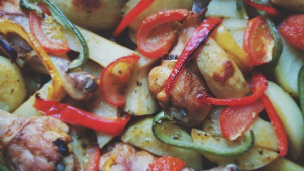 سلطة الخضروات المشوية