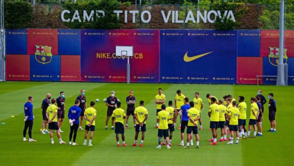 جانب من تدريبات برشلونة