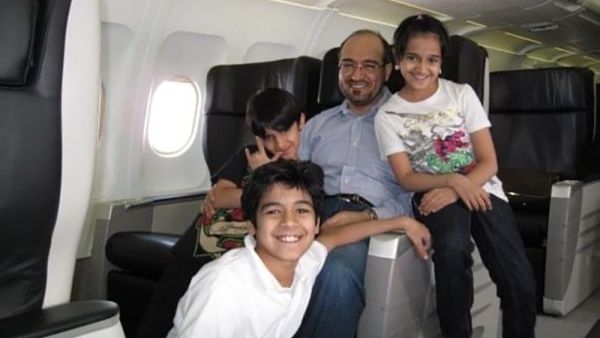 Saad Aljabri with three of his children, from left, Naif, Omar and Sarah, in 2013. (via Aljabri family)
