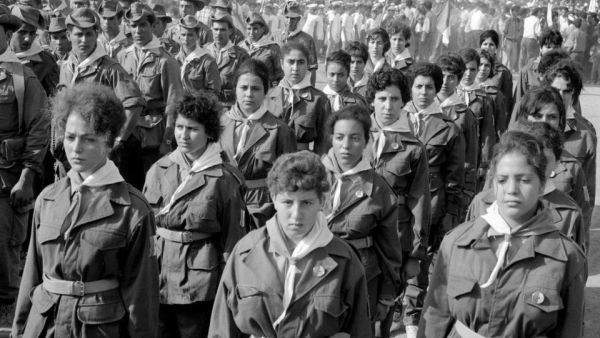 27th June 1962 - Members of a women's section of the Algerian nationalist movement the FLN, at a rally supporting independence (AFP)