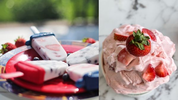 مثلجات الفراولة والموز