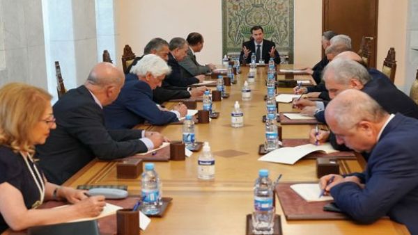 Assad Chairs Meeting for Central Leadership of Baath Party (Twitter)