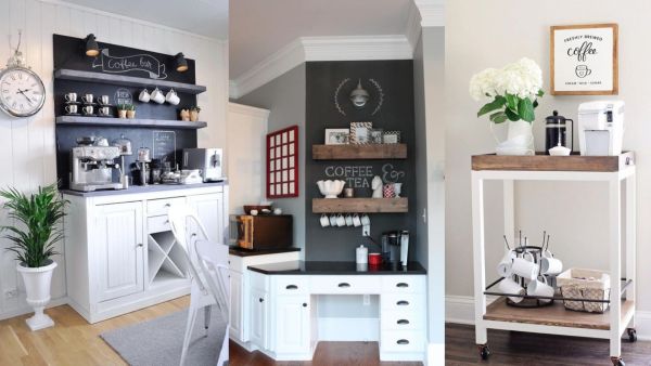 أفكار لطيفة لديكور زاوية القهوة